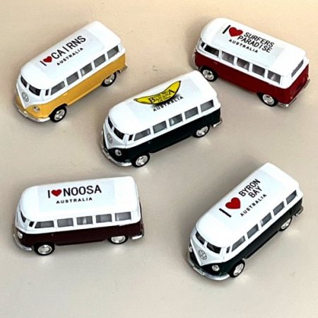 Clear Crystal Sticker Label with 2.5" VW Classic Bus