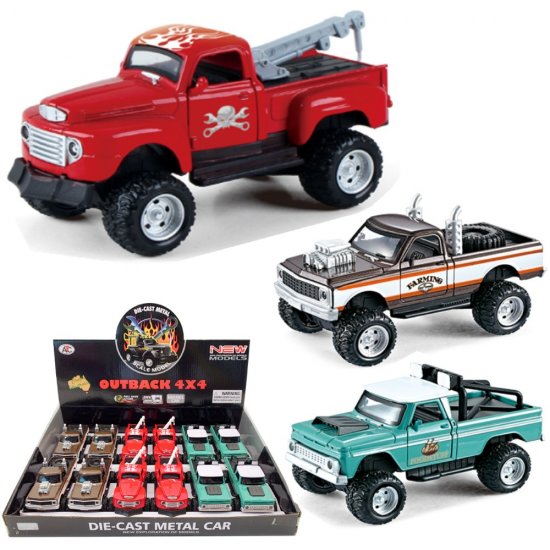 1:36 Diecast Outback 4x4 Ford Pick Ups 3 Styles Asst. AO638-12D