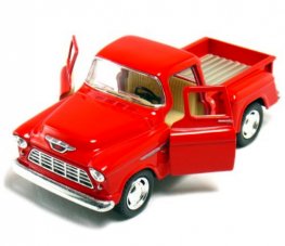 1955 Chevy Stepside Pick Up 1:32 Diecast Model (5" Asstd Colour) KT5330D  1955 Chevy Stepside Pick Up 1:32 Diecast Model (5" Asstd Colour) KT5330D