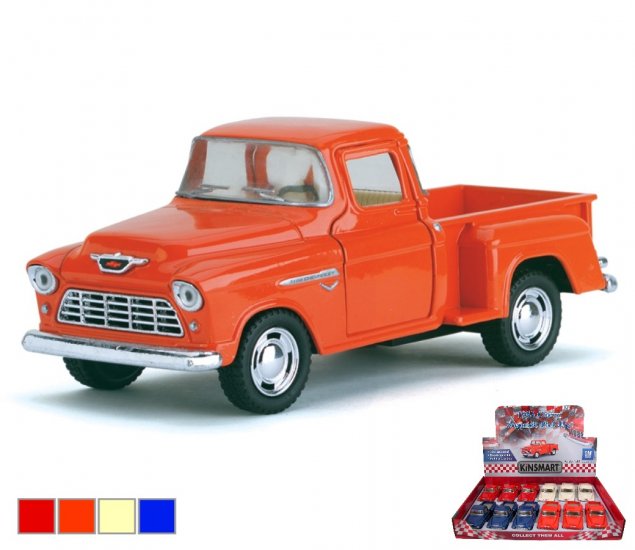 1955 Chevy Stepside Pick Up 1:32 Diecast Model (5\" Asstd Colour) KT5330D