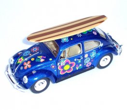 1:24 1967 Volkswagen Classic Beetle with Printing and Surfboard (6 Pcs/Box) KT7002DFS1  1:24 1967 Volkswagen Classic Beetle with Printing and Surfboard (6 Pcs/Box) KT7002DFS1