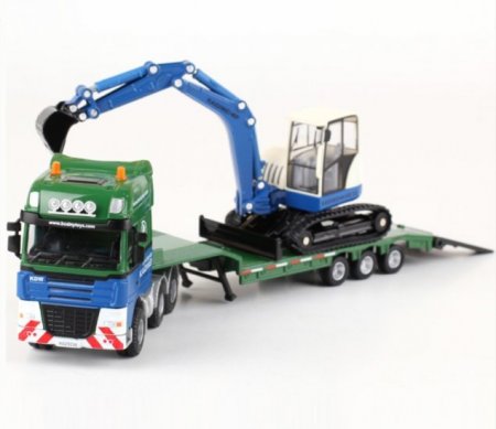 Flat Trailer with Loader 1:50 Heavy Die cast Model (Special, Minimum 6pcs)