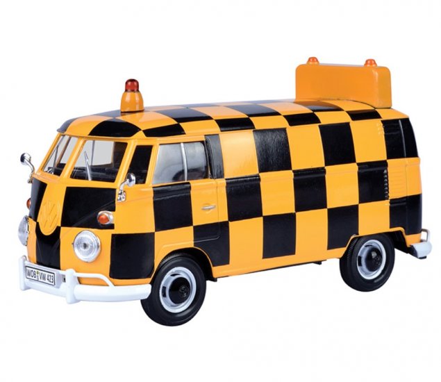 1:24 Volkswagen Type 2 (T1) - Airport Runway Delivery Van (Orange with Black) MM79572DA - Click Image to Close
