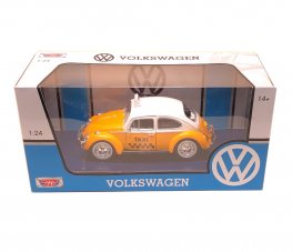 1:24 1966 Volkswagen Classic Beetle - Taxi (White with Yellow) MM79577TX