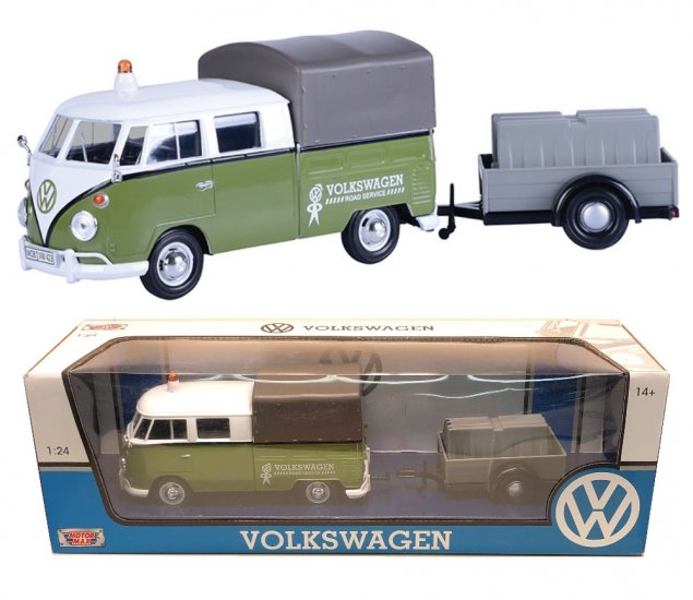 1:24 Volkswagen Type 2 (T1) - Road Maintenance Trailer (Green with ...