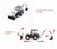 1:50 White Backhoe Loade Heavy Die cast Model KDW625004W