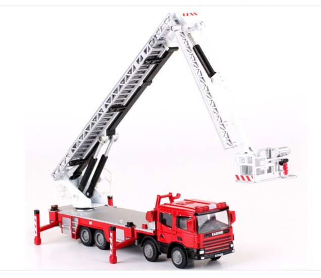 Aerial Fire Truck Construction Vehicle 1:50 Heavy Die cast Model (Special, Minimum 6pcs) - Click Image to Close