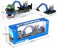 1:50 Flat Trailer with Loader (Blue-Green) Heavy Die cast Model KDW625038W