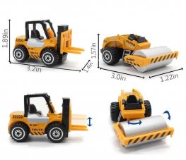 3'' Construction Cars (Free Wheel), Die-cast Model KDW820005W  3'' Construction Cars (Free Wheel), Die-cast Model KDW820005W