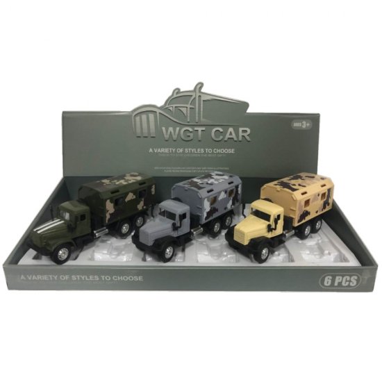 8\" Diecast Military Transport Vehicle, 3 Colors Mixed WGT2422-6