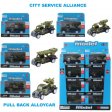 3.5" Diecast Military Truck in Hangsell Window Box, 6 Style Mixed in CDU WGT2449-24